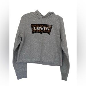 Girls Levis cropped hoodie